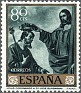 Spain - 1962 - Characters - 80 CTS - Green - España, Zurbaran - Edifil 1421 - Francisco de Zurbaran "Jesús Coronando a San Jose" - 0
